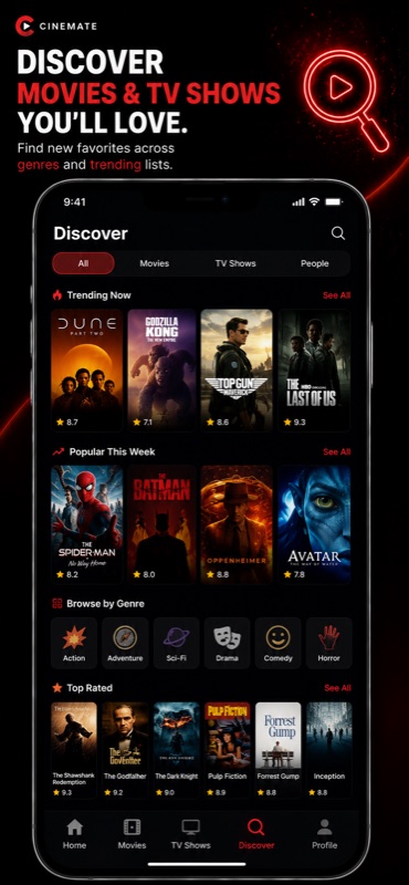 Cinemate — discover movies and shows you'll love