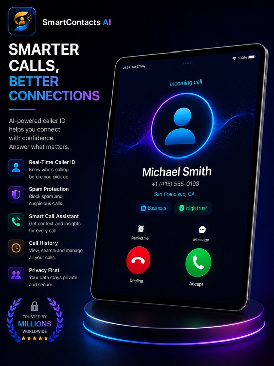 SmartContacts AI — real-time caller ID on iPad