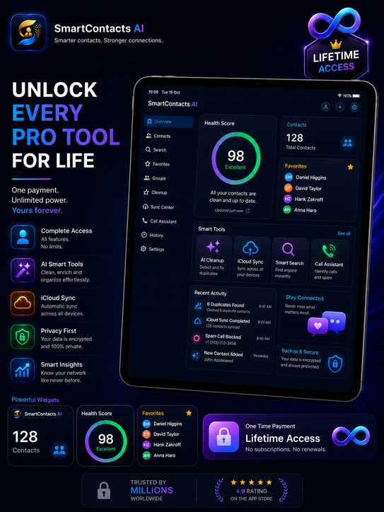 SmartContacts AI — lifetime access, one payment