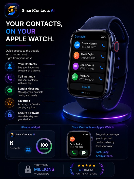 SmartContacts AI — your contacts on Apple Watch