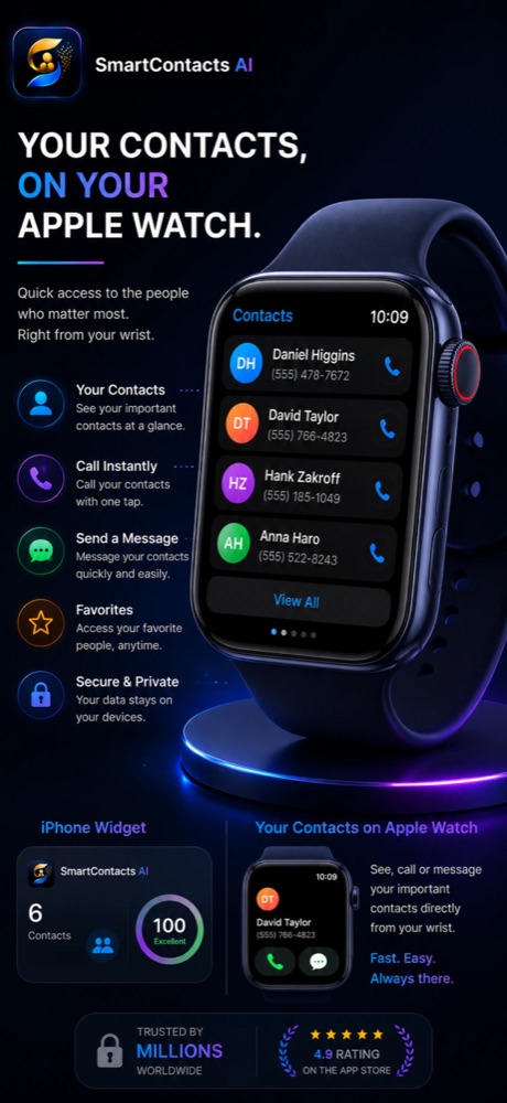 SmartContacts AI — your contacts on Apple Watch