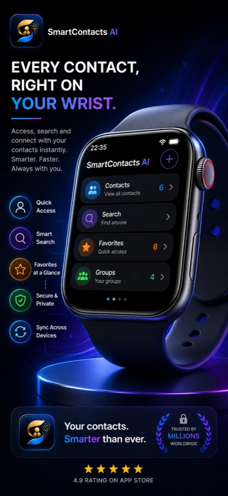 SmartContacts AI — contacts, search and favorites on your wrist