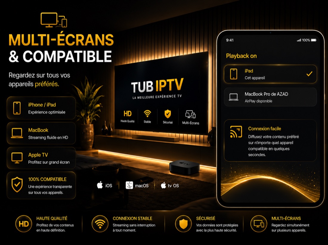 TUB IPTV on iPad — multi-screen and AirPlay