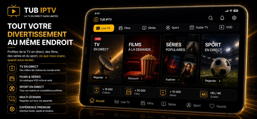 TUB IPTV — all your entertainment in one place