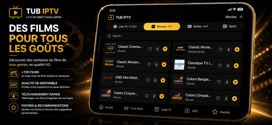 TUB IPTV — movies for every taste