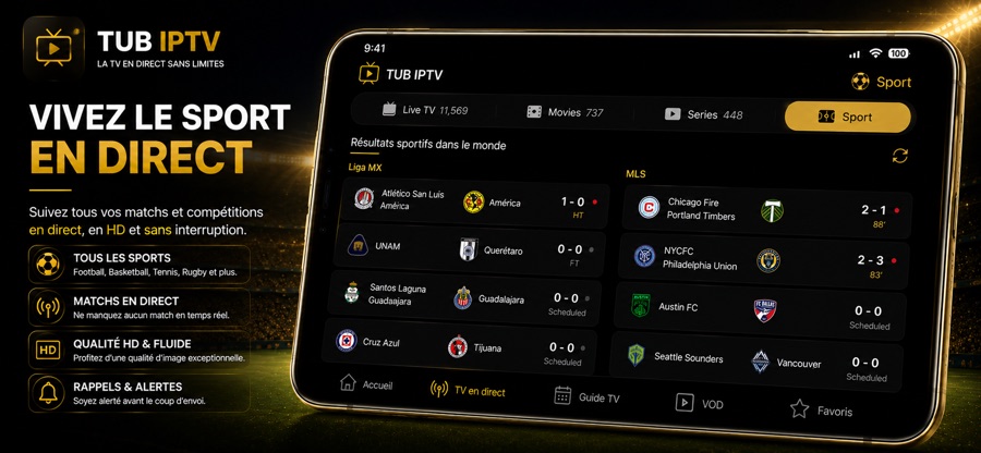 TUB IPTV — live sport scores