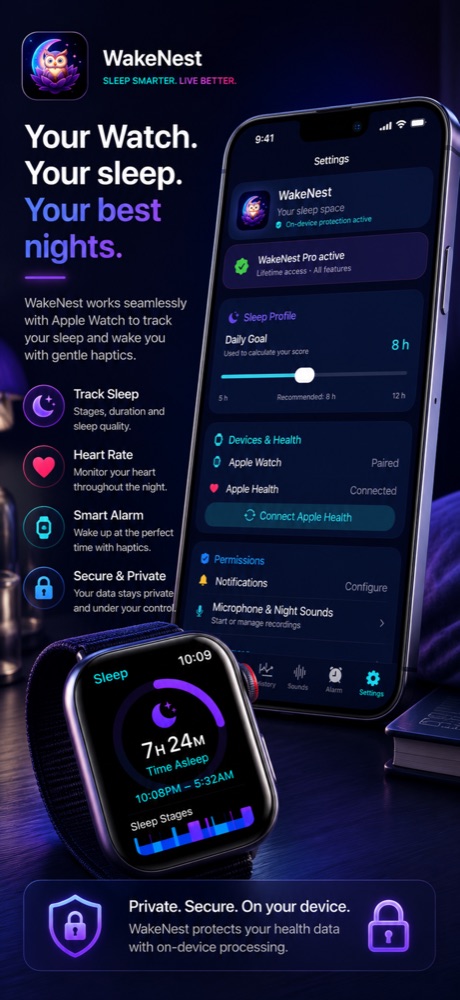 WakeNest — your watch, your sleep, your best nights