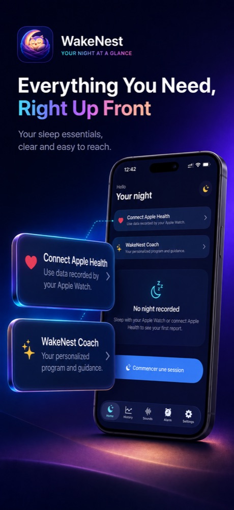 WakeNest sleep tracking preview